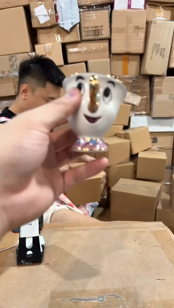 瓷片金边阿奇杯