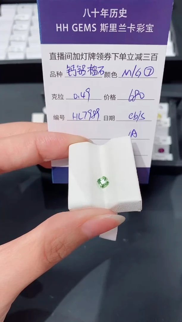 未镶嵌裸石石榴石0.49ct HL7989 CG/S