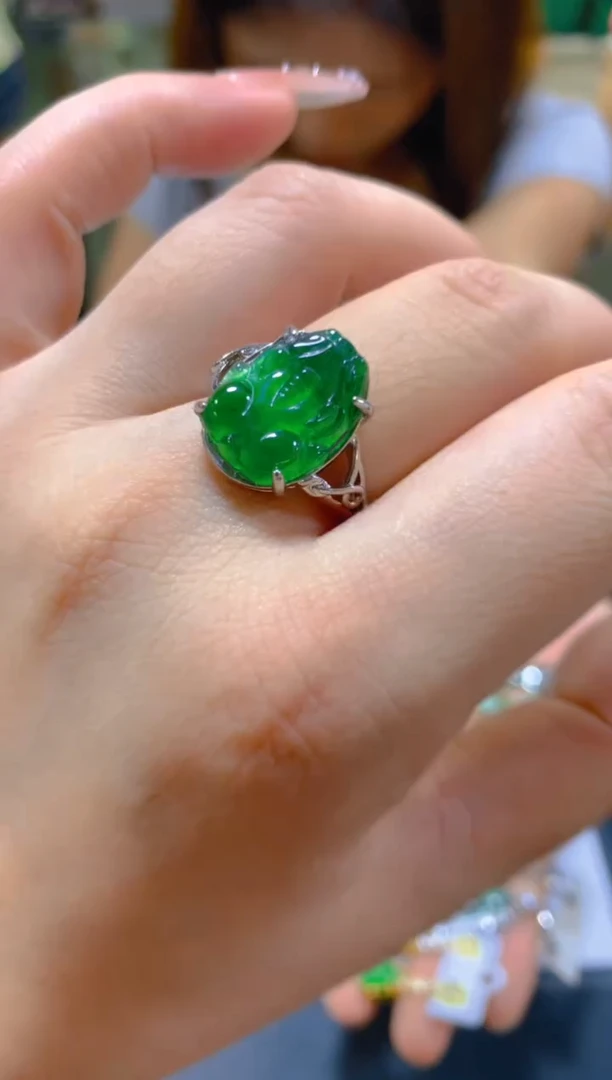 未镶嵌戒指翡翠多样性发一