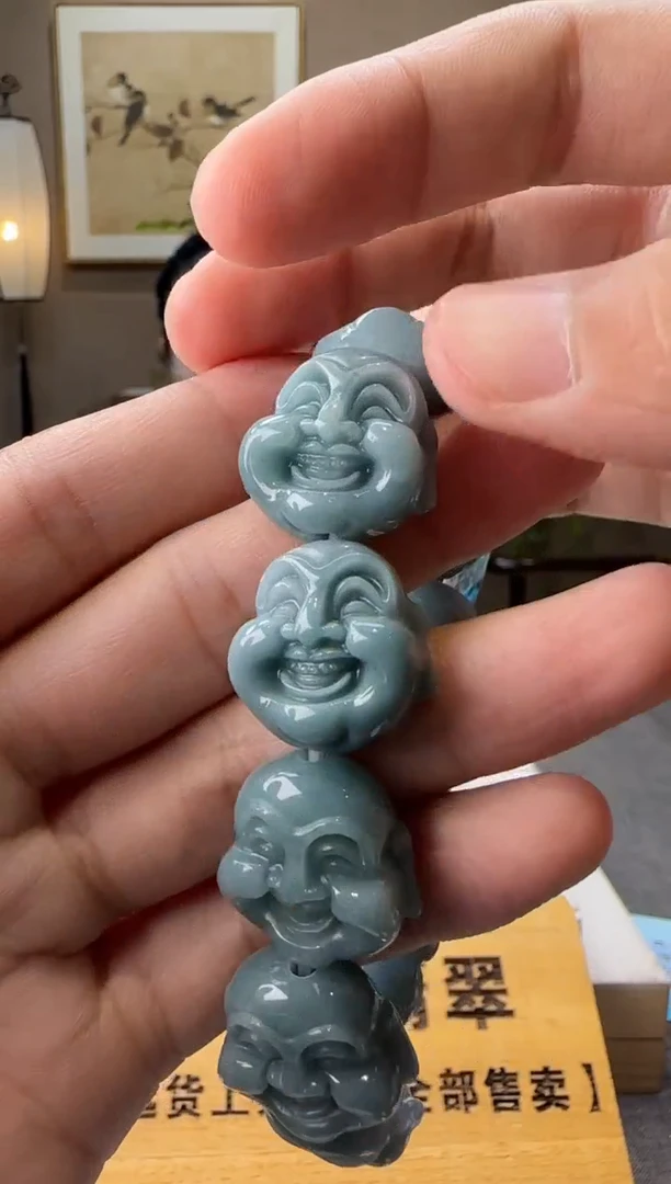 未镶嵌手串翡翠多样性发其一AR@@60B7J09390