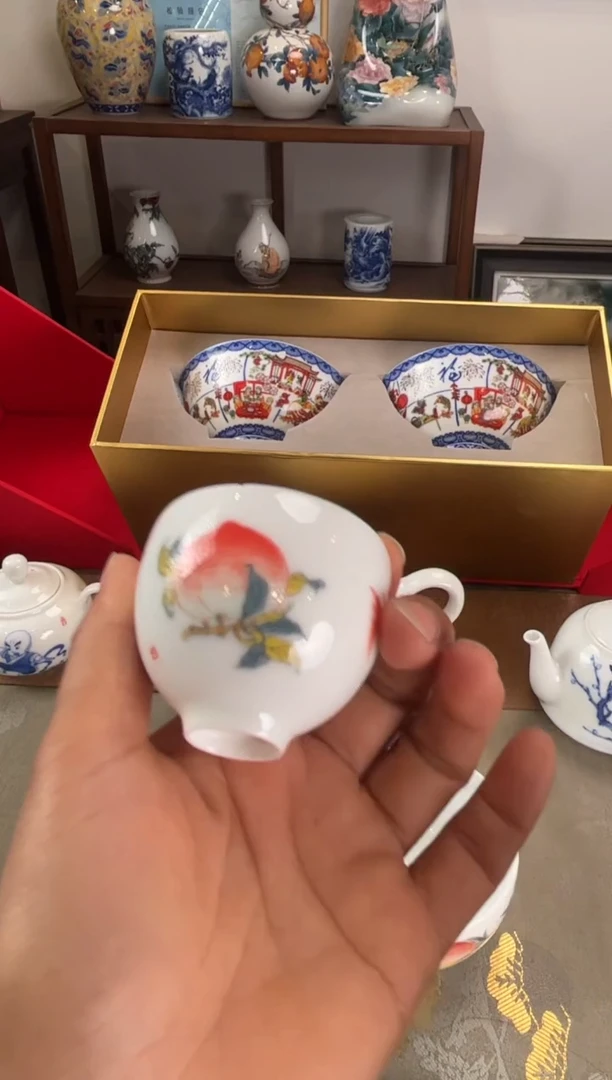 【闪购商品】景德镇文祥窑手工釉下彩单杯