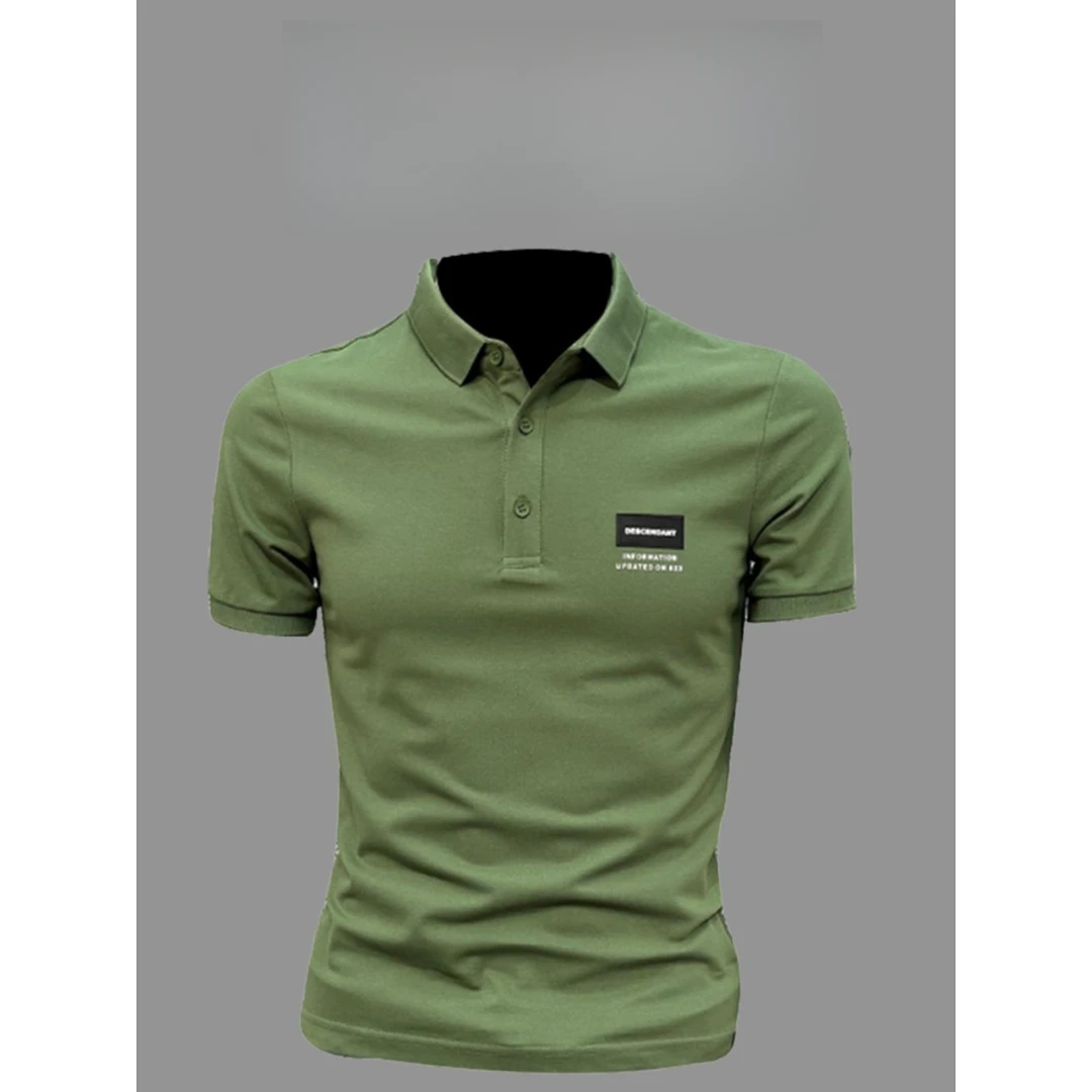 POLO衫男短袖t恤夏季2025新款休闲半袖时尚体恤修身薄款翻领上衣