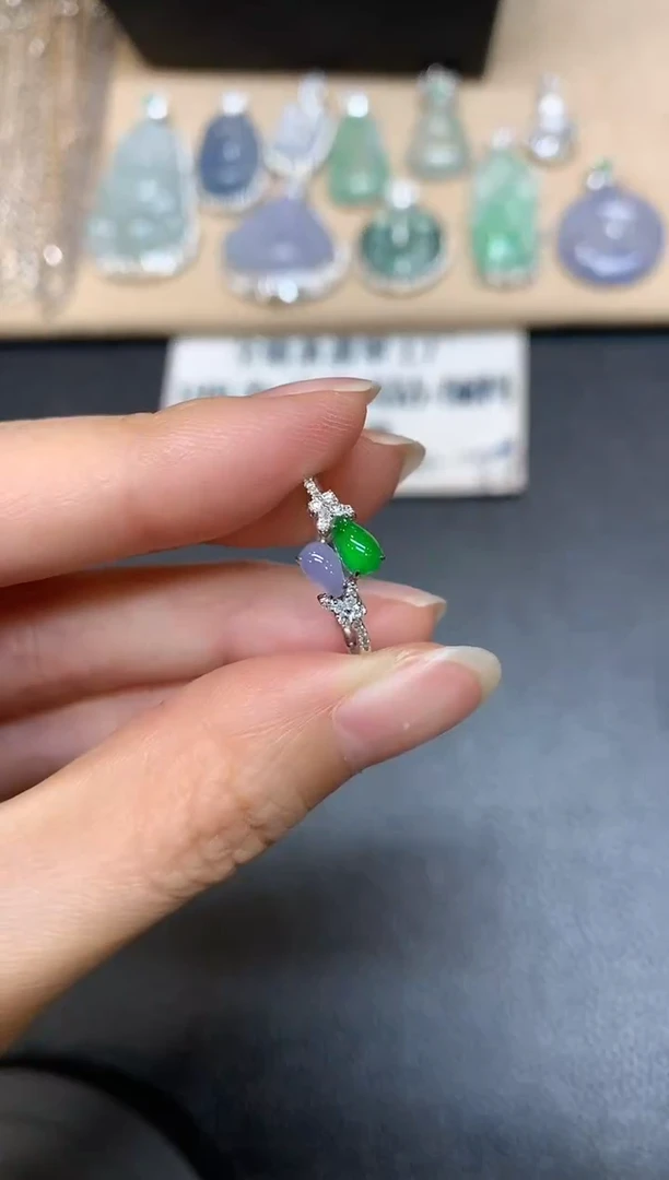 【闪购商品】翡翠戒指18K金镶嵌【无服务费