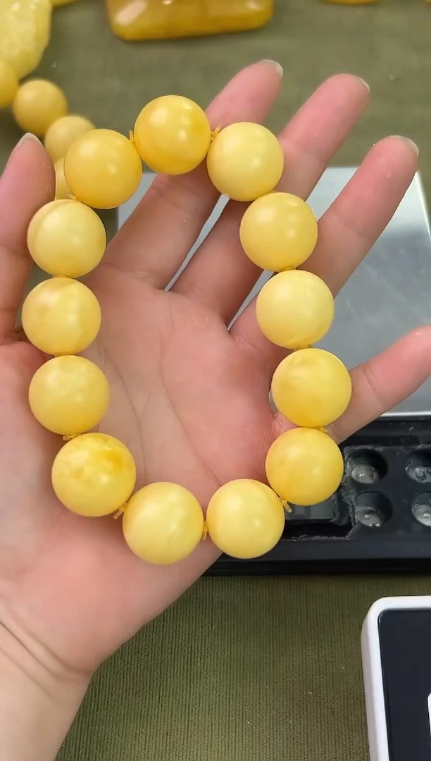 裸石琥珀未镶嵌琥珀蜜蜡手串