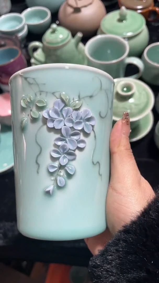 【闪购商品】纯手工 特价 微瑕 慧仙青瓷
