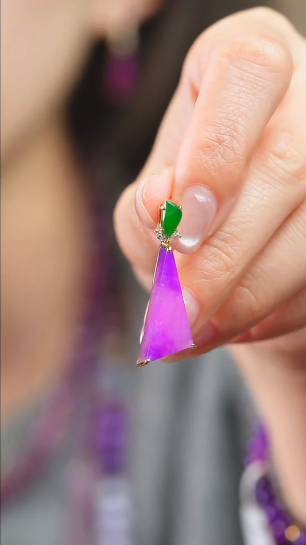 苏纪石（舒俱来）18K金镶嵌吊坠(不含链)12