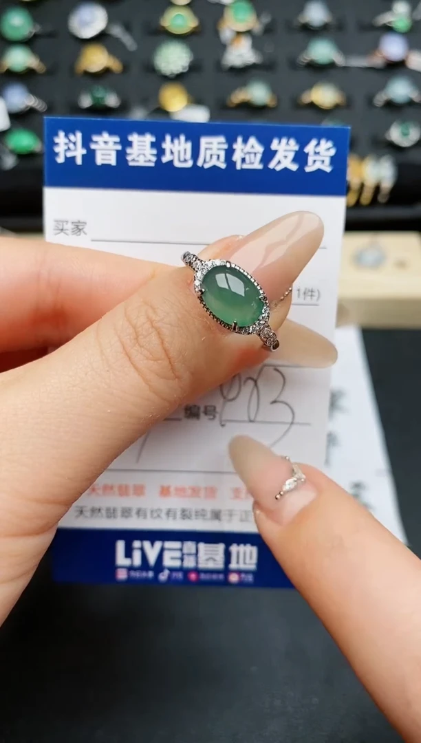 【闪购商品】翡翠戒指银S925镶嵌...........