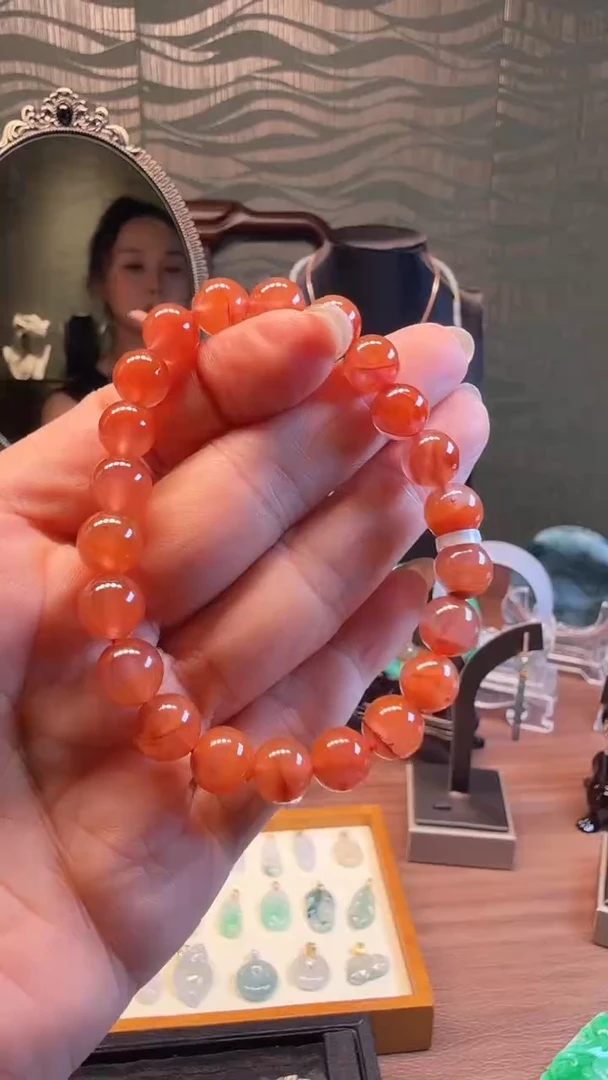 未镶嵌手串南红玛瑙冰飘南红手串