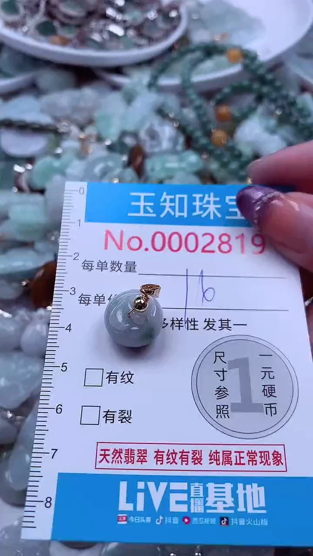 翡翠未镶嵌吊坠(不含链)2819