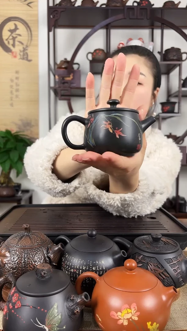 【闪购商品】壶球孔 阴刻阳填 汉瓦壶 180cc