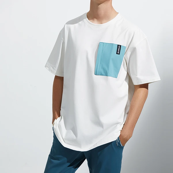 【环保有机棉T恤】男士运动户外夏季宽松半袖圆领短袖51121 0004