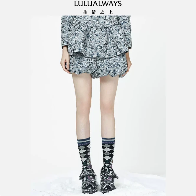 LULUALWAYS 碎花灯笼短裤