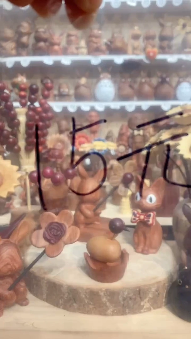 木木雕可爱摆件卡通15