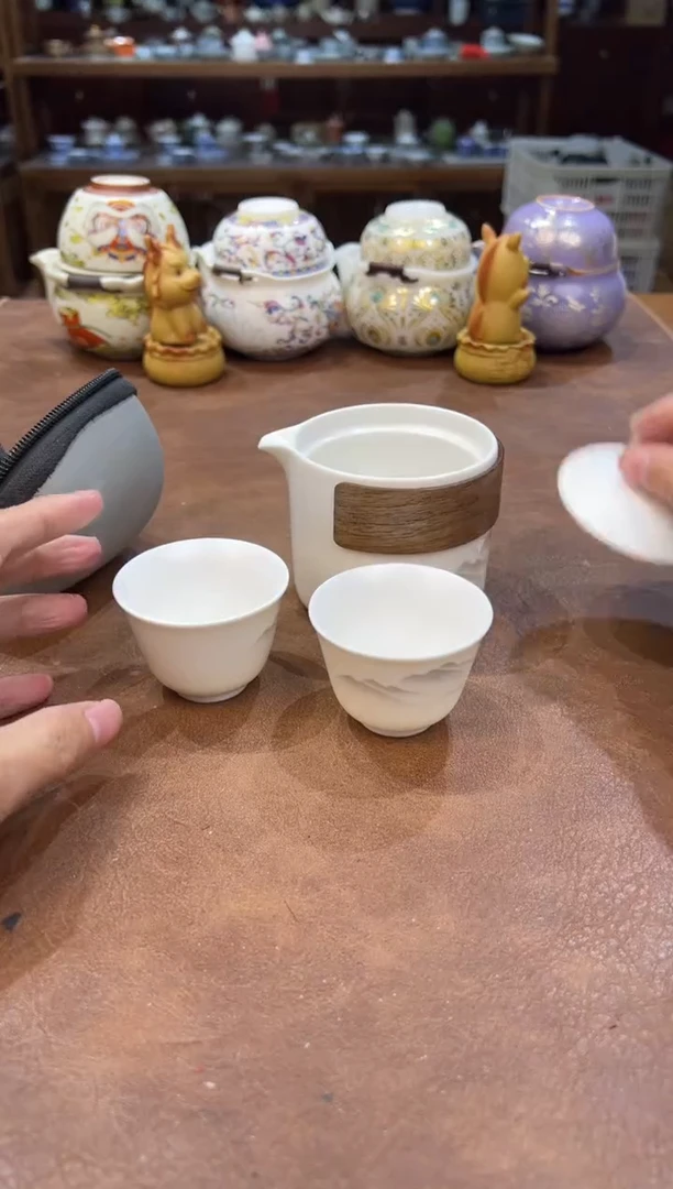 真的很便宜会开片的旅行茶具