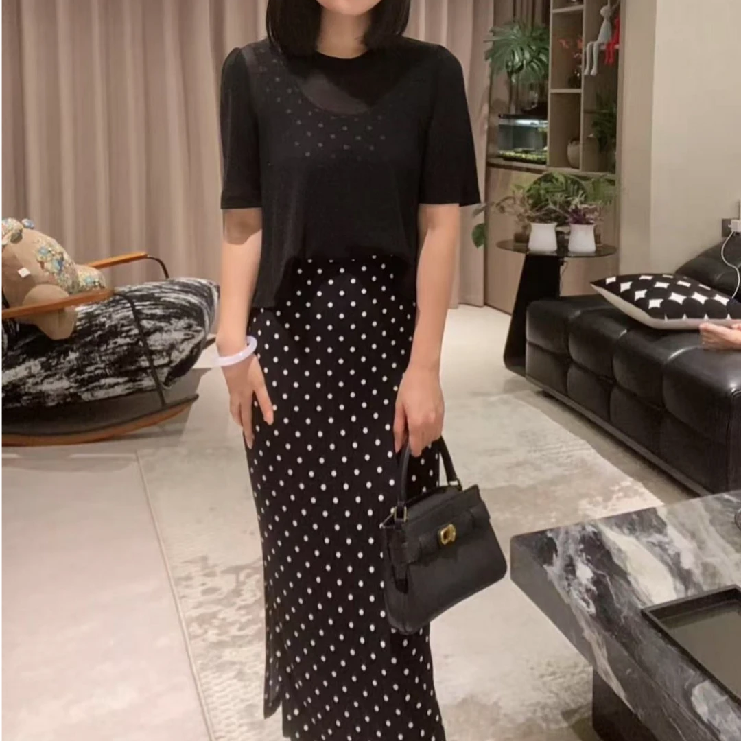 【假两件】轻奢原创自制高级感气质显瘦女人味高级感连衣裙YF25131