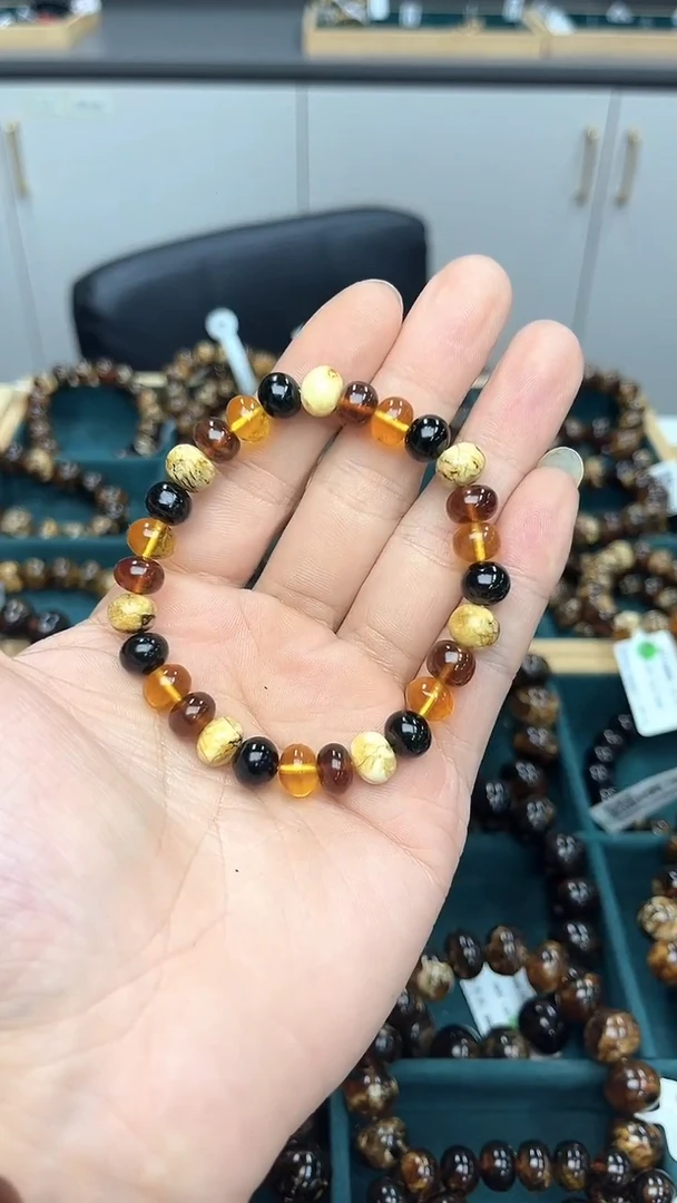 裸石琥珀未镶嵌王*文抚顺琥珀8+多宝多样性发其一