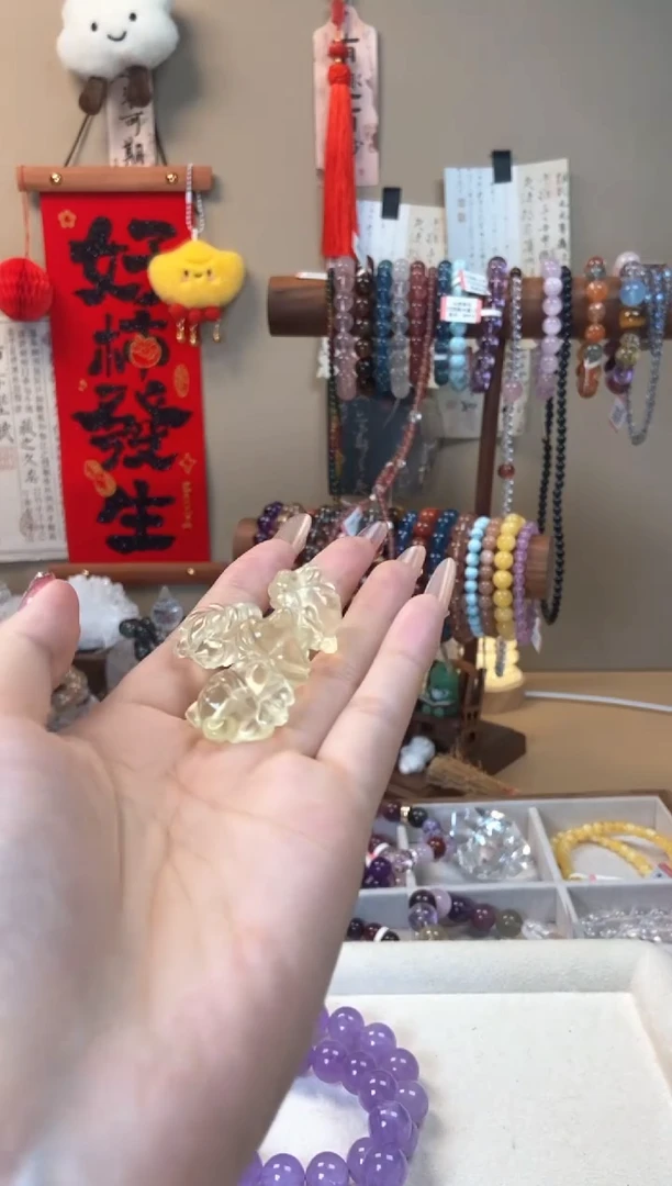 【闪购商品】水晶手链未镶嵌a41黄水晶小风九