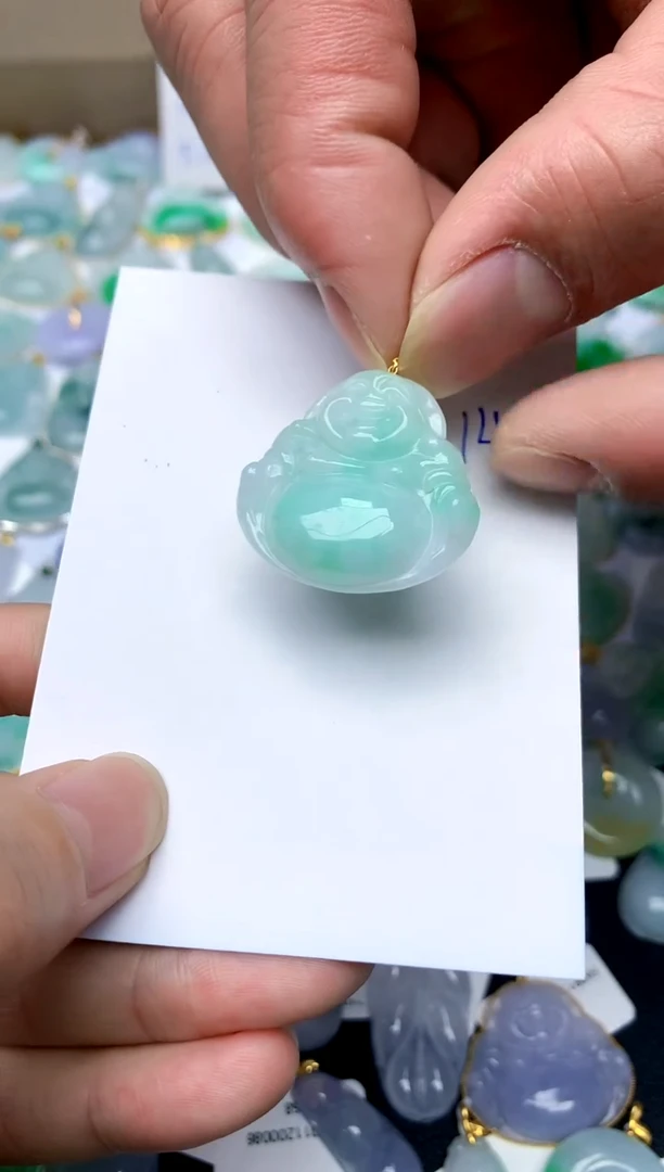 【闪购商品】翡翠颈饰18K金镶嵌14天然A货翡翠