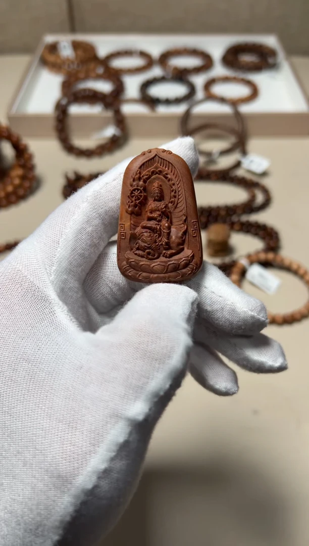 檀香木手串/手链普贤菩萨（龙蛇）守护神