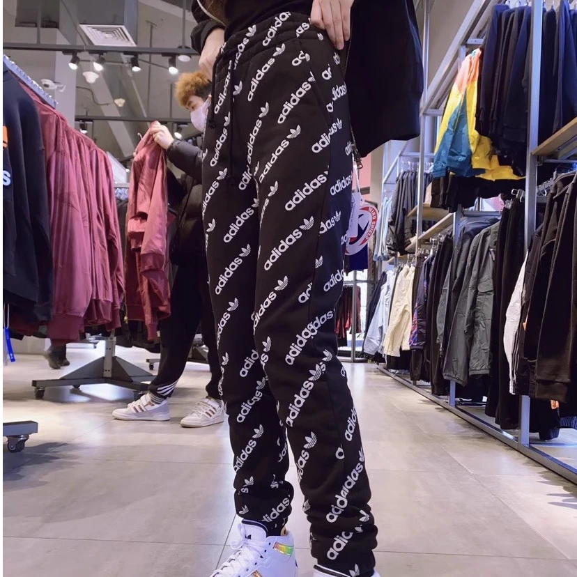 Adidas/阿迪达斯正品三叶草女子休闲松紧腰运动长裤HM4887