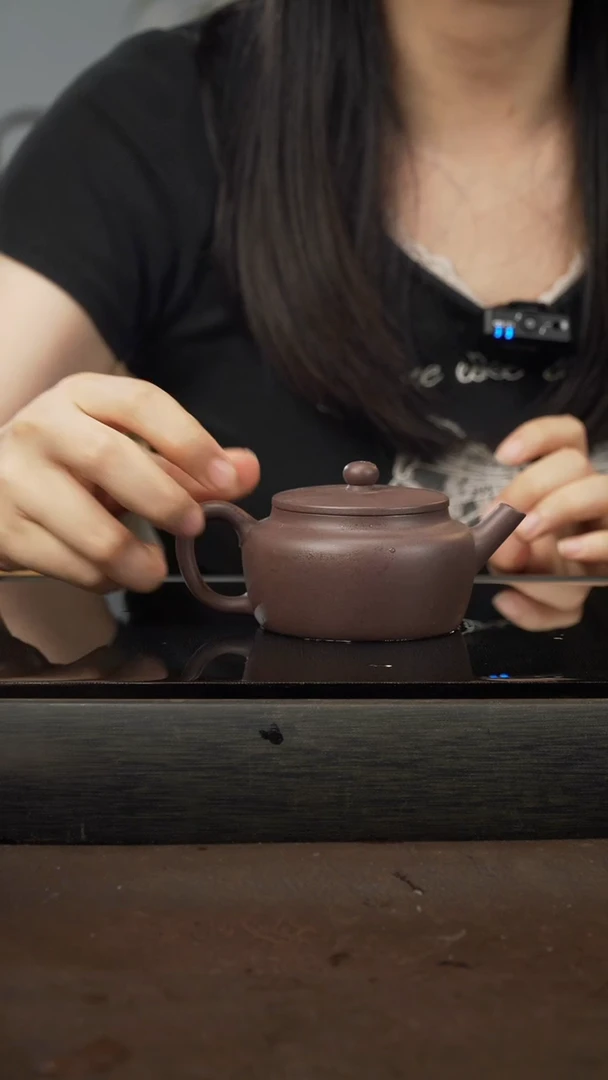 茶壶紫砂30，桑扁壶，天青泥，150cc