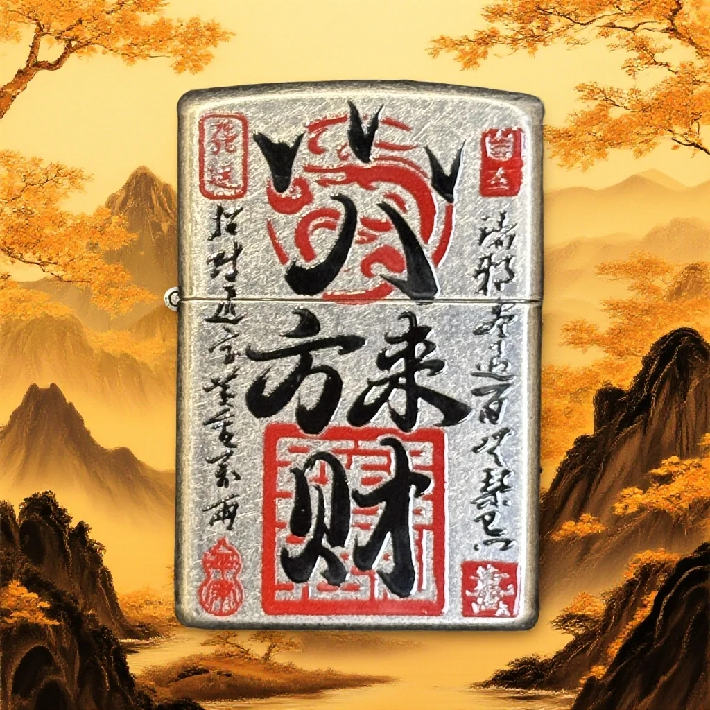 Diro八方来财遂浮雕防风打火机 003(不带油)