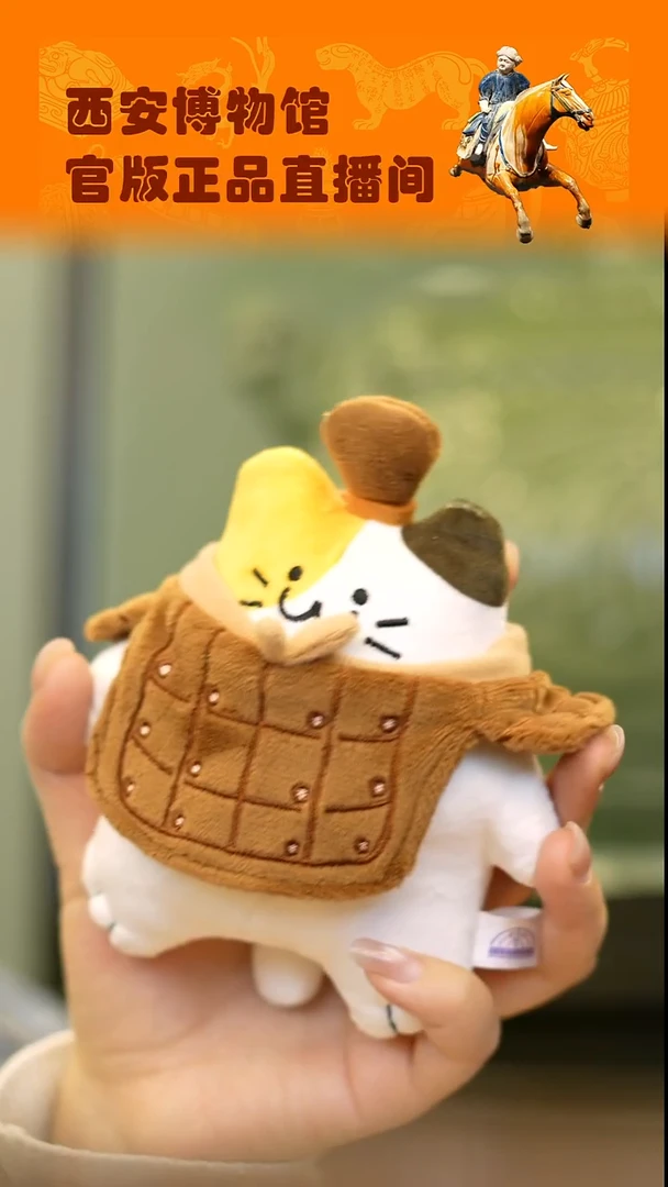 兵猫俑三花猫咪挂件