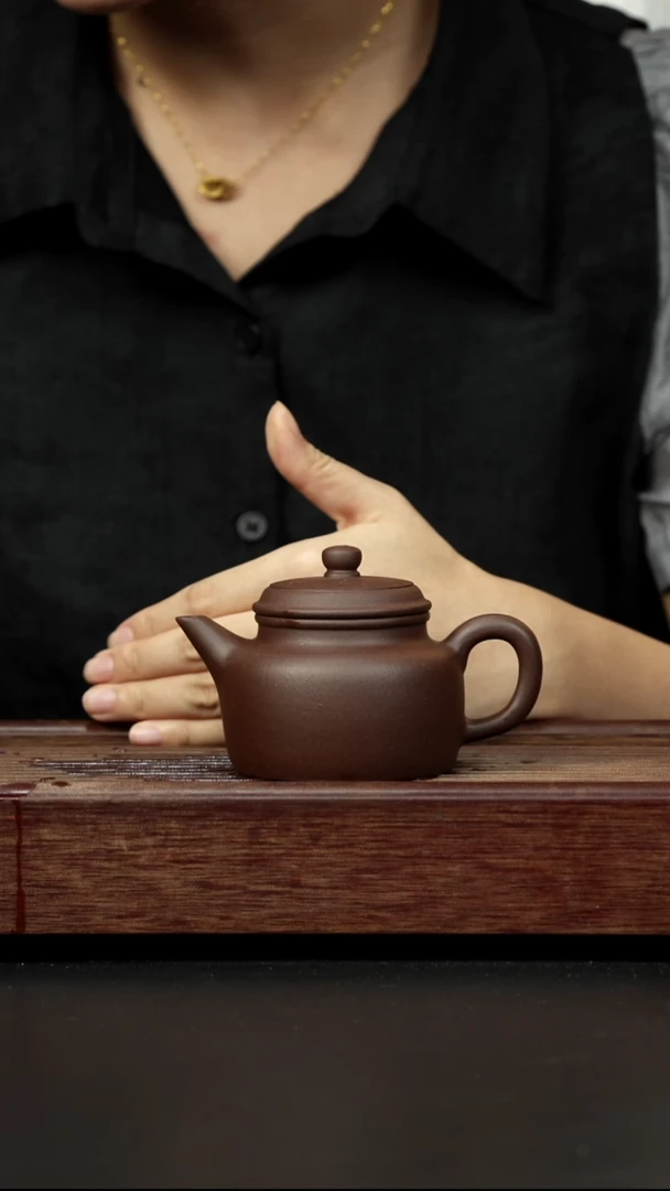 紫砂茶壶老紫泥 剑流德钟