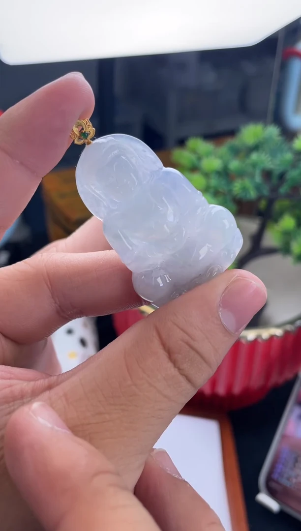 颈饰18K金镶嵌翡翠汉*DDJ52515