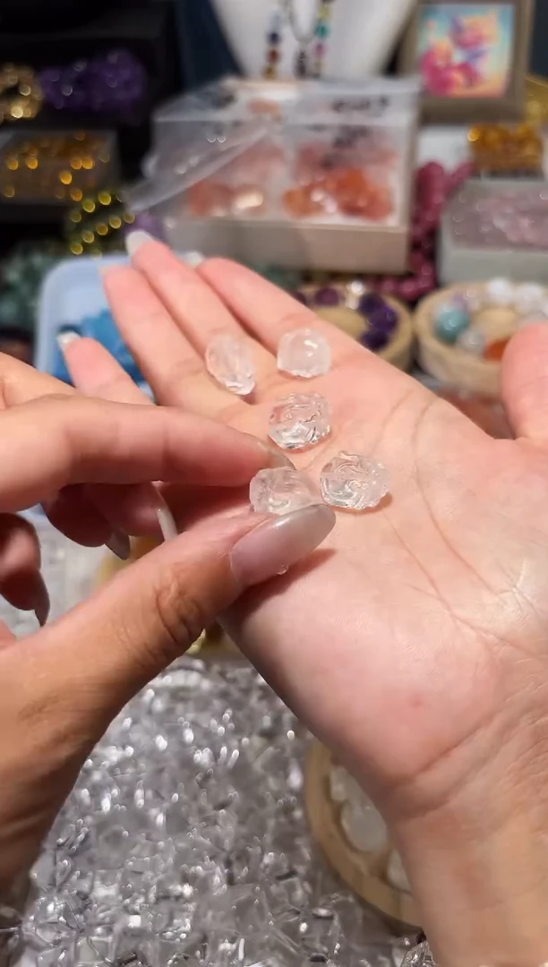 水晶手串未镶嵌白水晶龙龟一个宽卡12