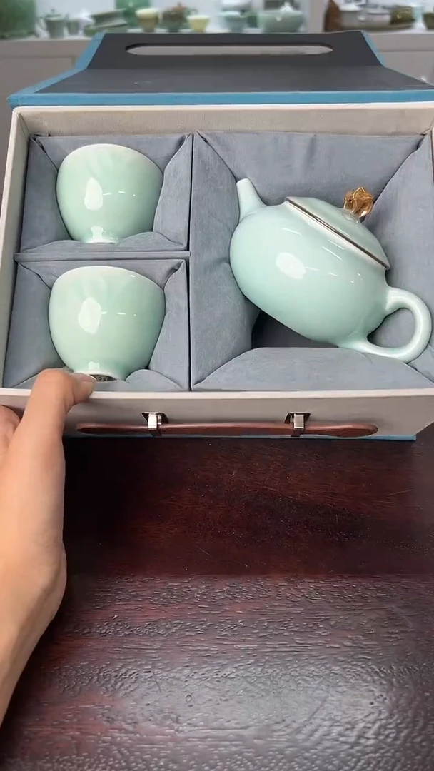 龙泉云间青瓷小米茶器