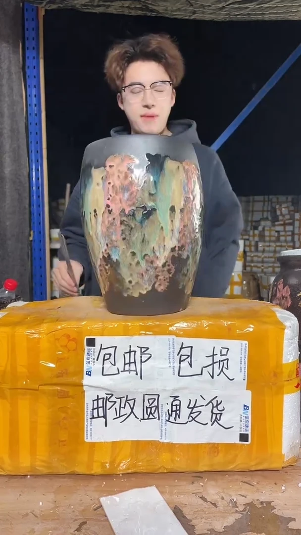 紫砂花盆宜兴紫砂粗陶花盆17*28