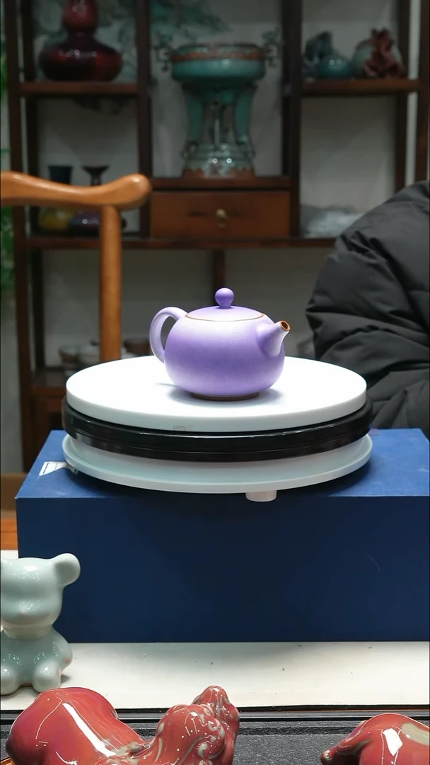 钧瓷香芋紫西施壶