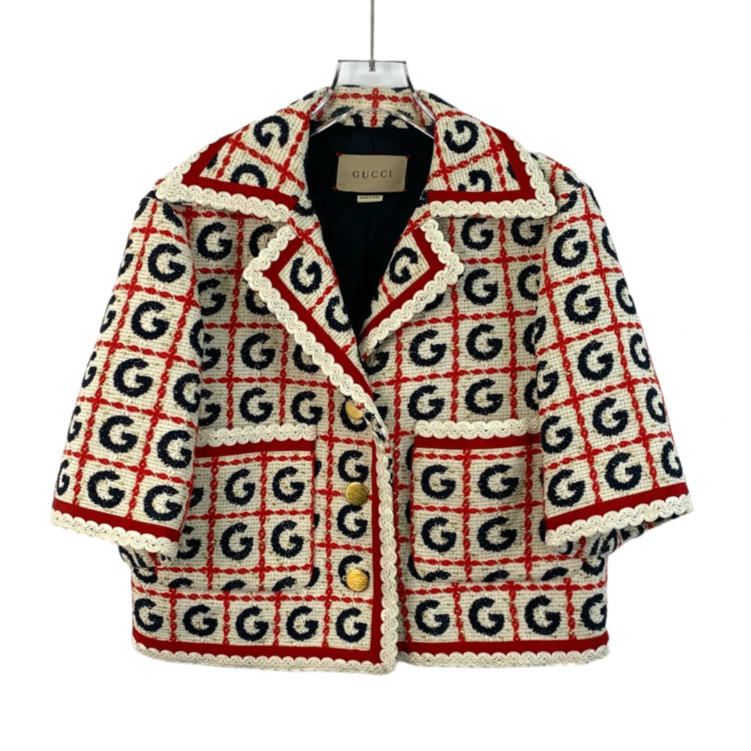 99新 GUCCI/古驰 cw0388  粗尼外套42