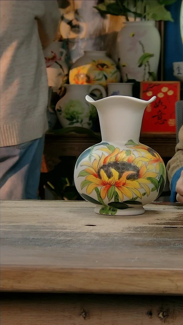 【闪购商品】瓷片景德镇纯手工釉下彩精品花瓶