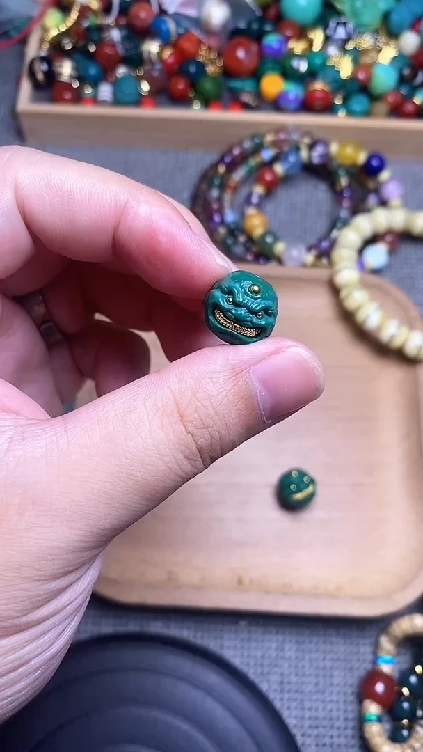 手工艺品琉璃精工镶嵌恶僧 单个发