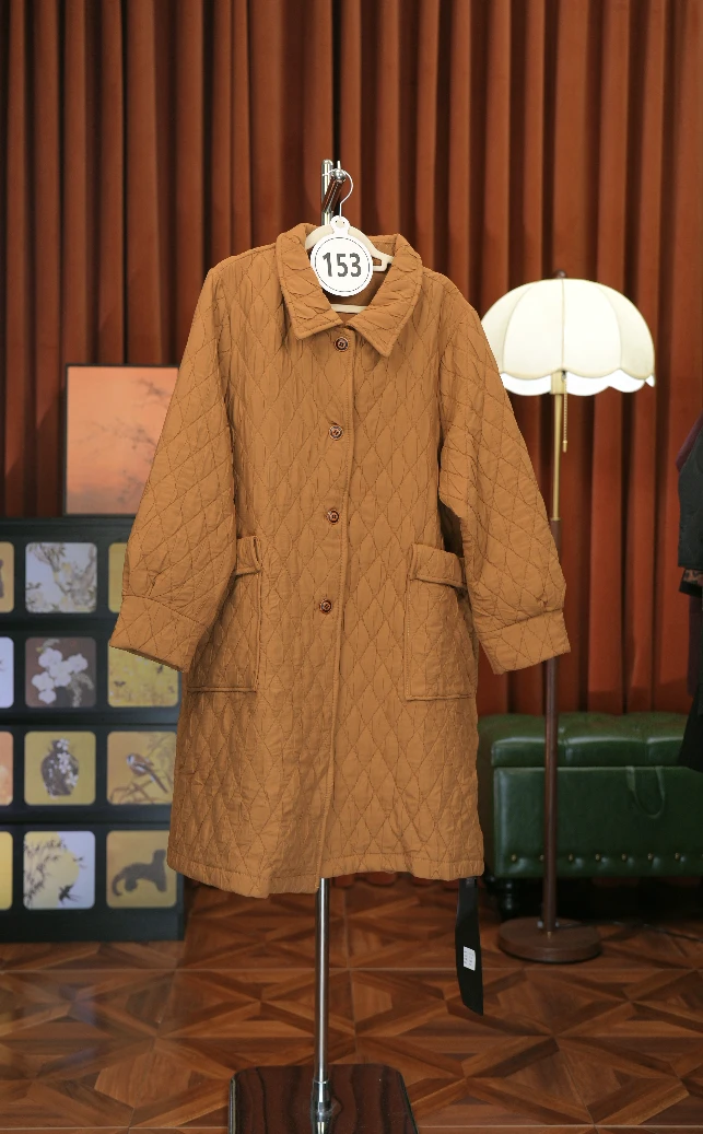 153号橘黄色显瘦高贵中老年洋气外套