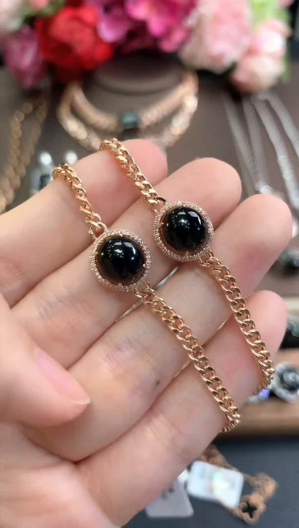 18K金镶嵌手链翡翠春日珠宝 C7多样性一件发