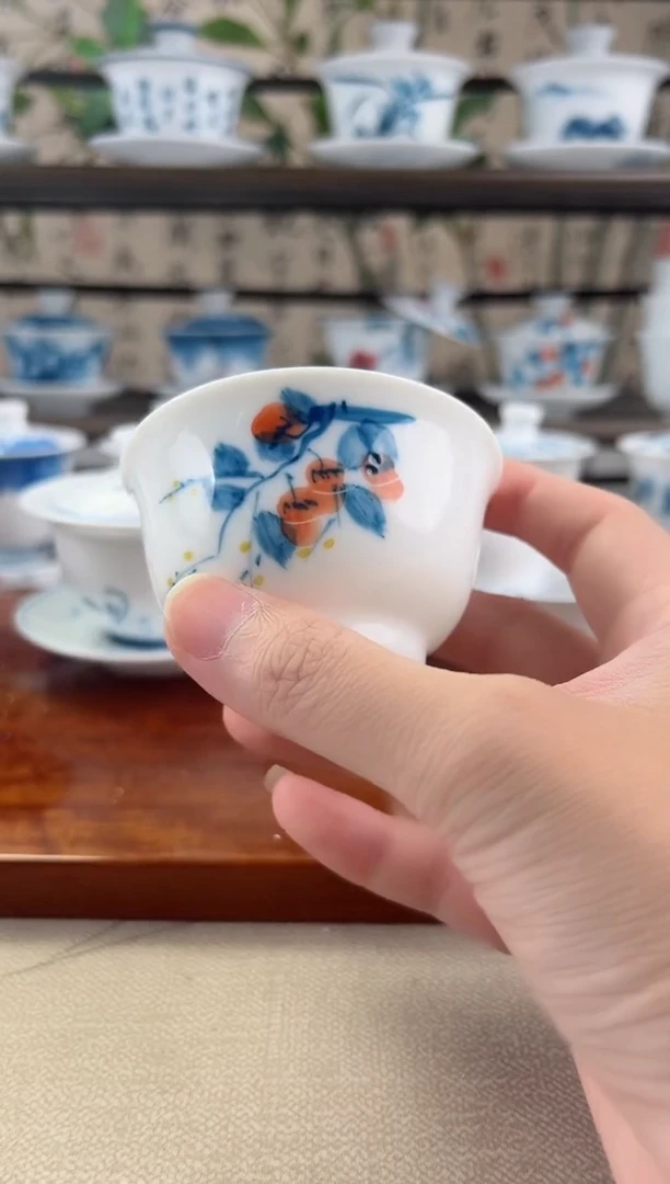 微瑕柿子压手杯1个