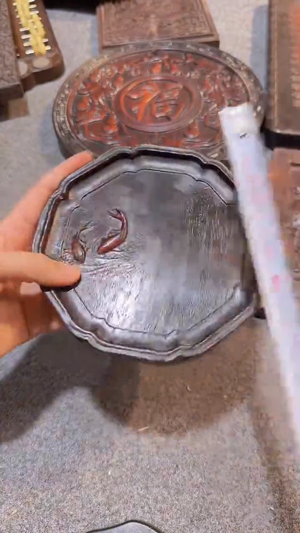 香榧木紫檀拆件雕刻板以直播间实物为准