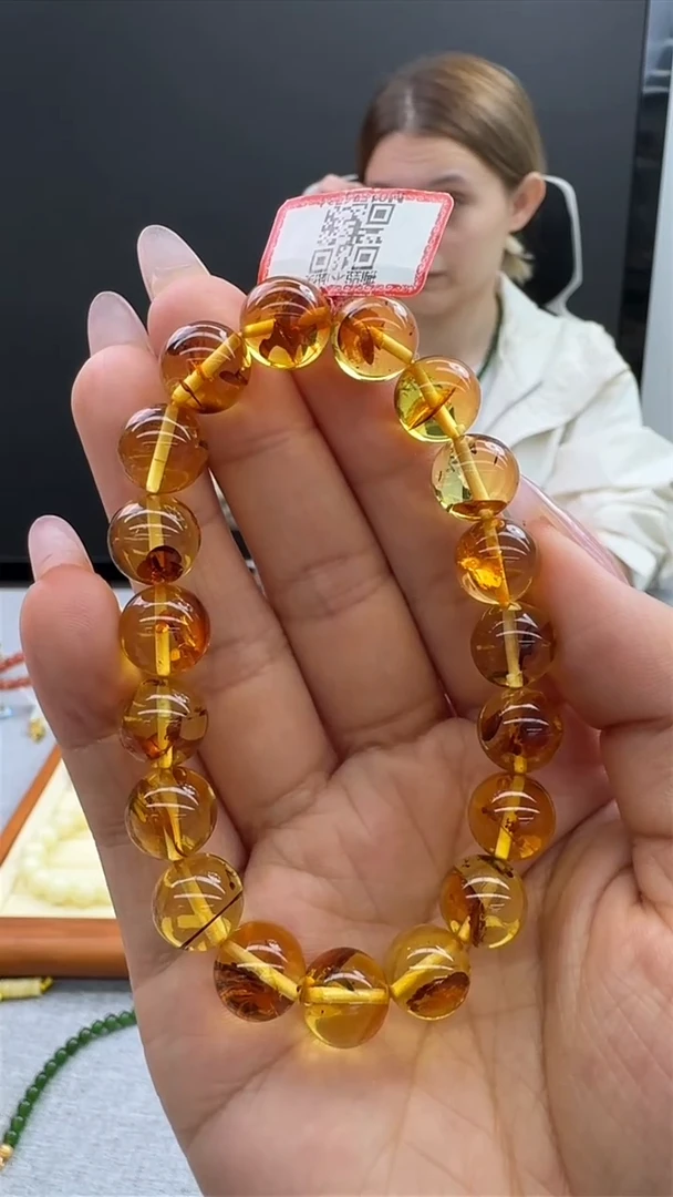 【闪购商品】琥珀手串未镶嵌583秒拍号