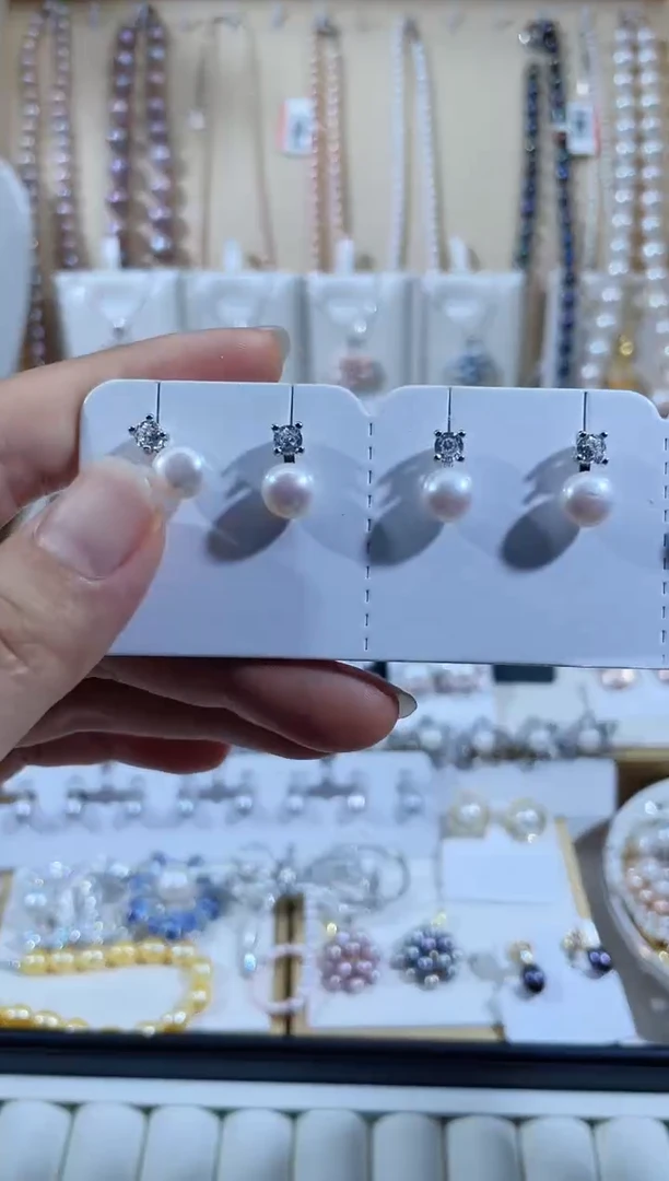 未镶嵌耳饰淡水珍珠耳钉多样性发其一