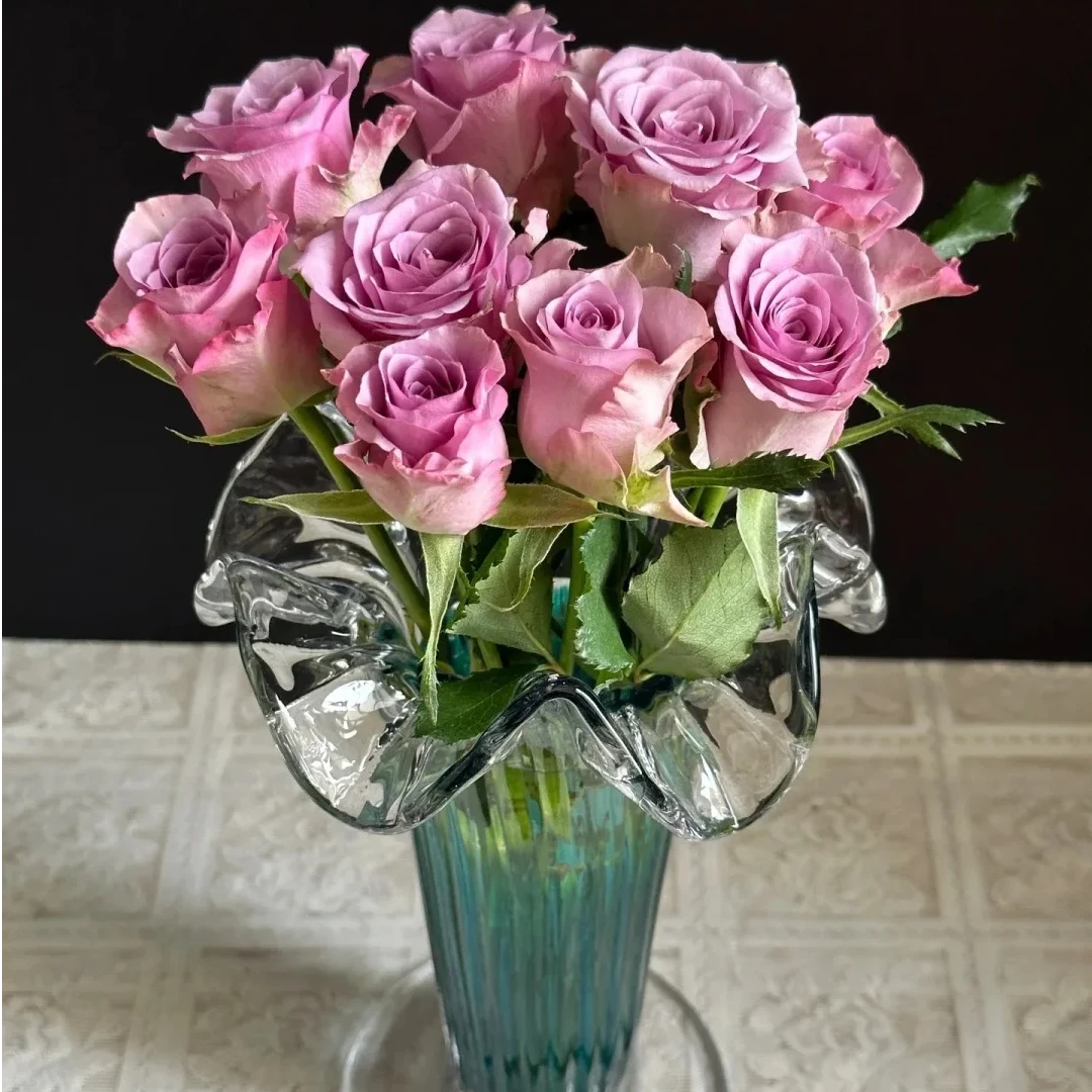 花福十花边新闻-紫霞仙子玫瑰10枝-2单包 邮-鲜花批发直播