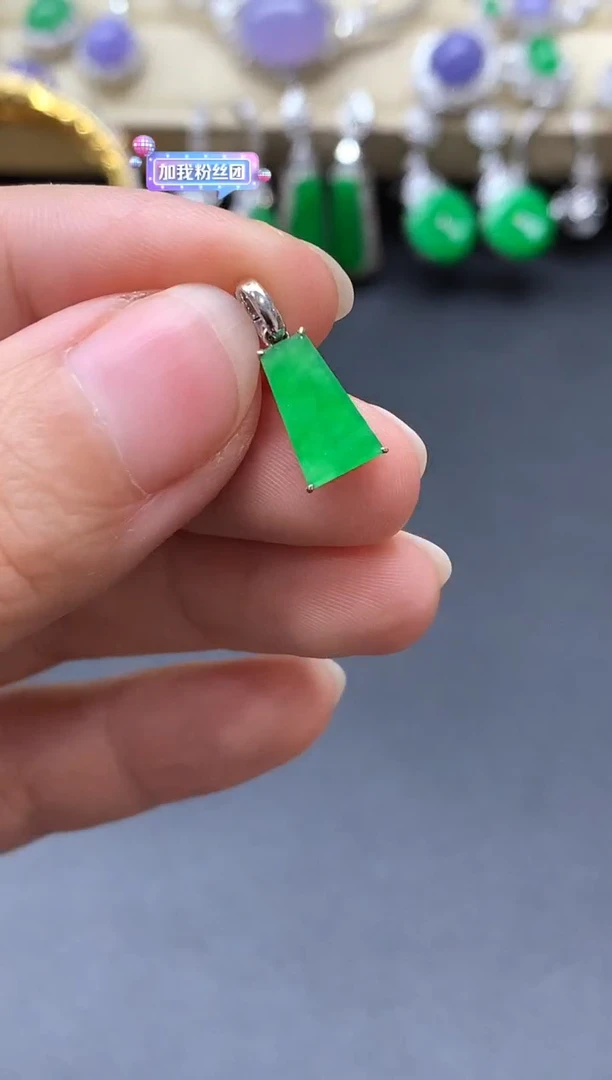 翡翠18K金镶嵌颈饰343-中国好珍宝