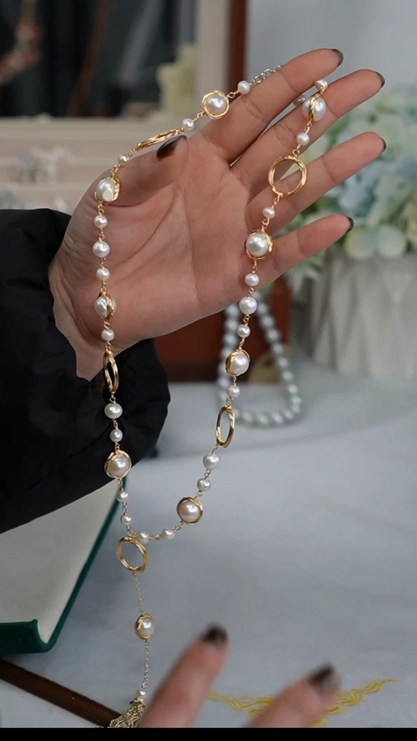 【闪购商品】淡水珍珠项链合金项链