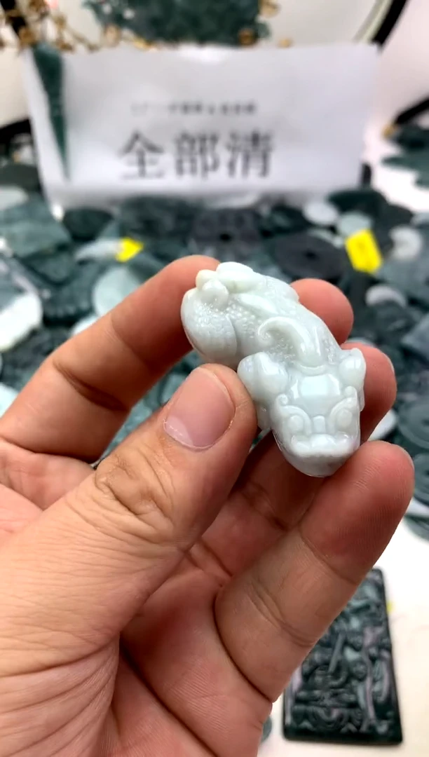 翡翠未镶嵌颈饰貔貅