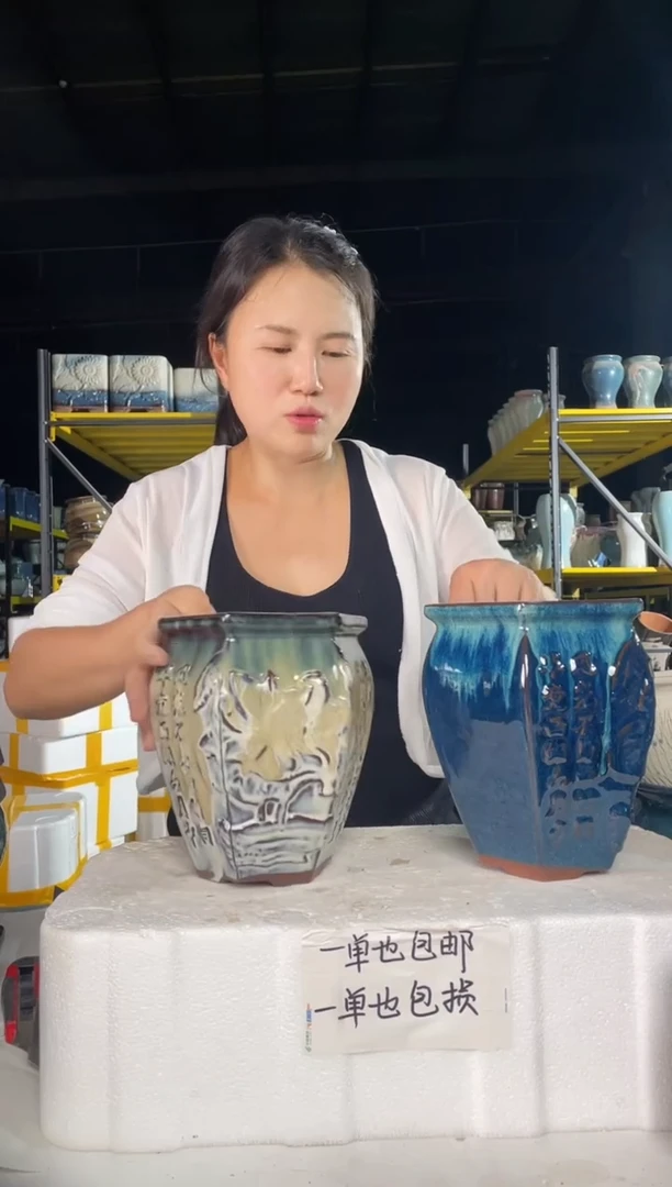 宜兴紫砂粗陶花盆14/20