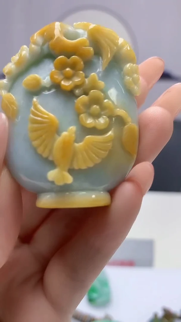 【闪购商品】定制翡翠未镶嵌4852DD-毛货挂件49