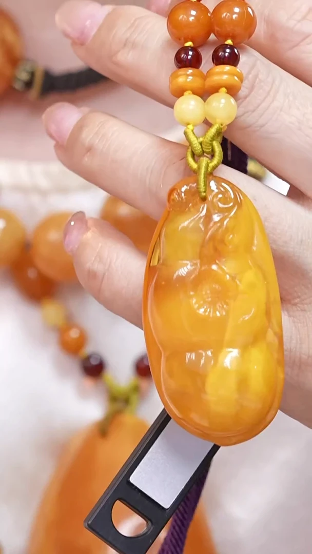 蜜蜡颈饰未镶嵌5460天然蜜蜡珠宝奇石云端妖孽全部保真