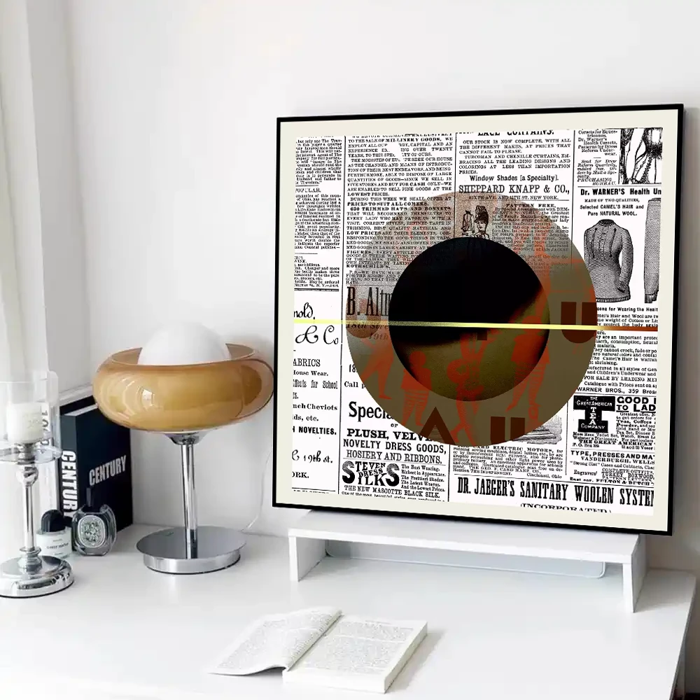 暹罗球包豪斯中古风设计复古海报英文字体装饰画现代高级感挂画